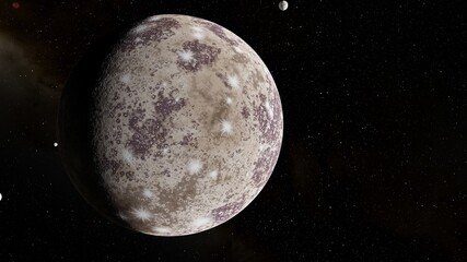 Planet and stars, beauty of deep space