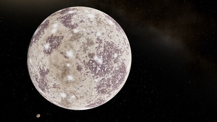 Planet and stars, beauty of deep space