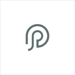 letter P logo design vector