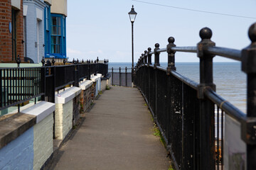 Obraz premium A footpath in Cromer, Norfolk, England
