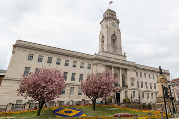 Side view of Barnsley Town Hall, South Yorkshire, UK