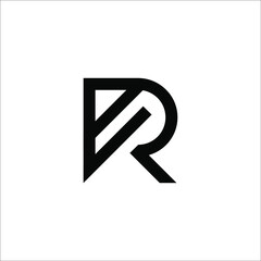 letter R logo design vector