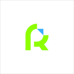 letter R logo design vector