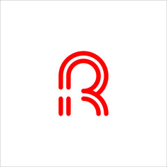 letter R logo design vector