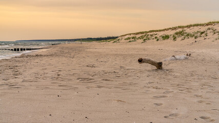 Fototapeta premium Evening at the beach in Ahrenshoop, Mecklenburg-Western Pomerania, Germany