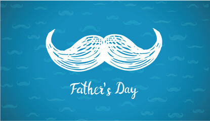 Happy Fathers Day, hand drawn style, vector illustration.