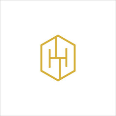 letter H logo design vector