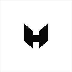 letter H logo design vector