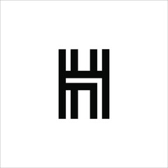 letter H logo design vector