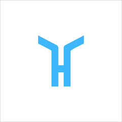 letter TH logo design vector