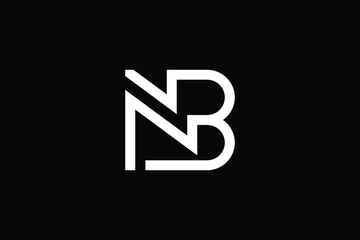 BN logo letter design on luxury background. NB logo monogram initials letter concept. BN icon logo design. NB elegant and Professional letter icon design on black background. N B BN NB
