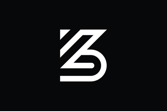 ZB logo letter design on luxury background. BZ logo monogram initials letter concept. ZB icon logo design. BZ elegant and Professional letter icon design on black background. B Z ZB BZ