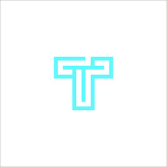 letter T logo design vector