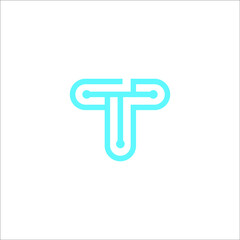 letter T logo design vector