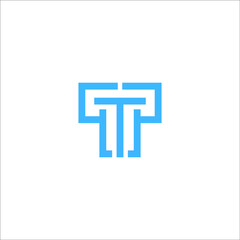 letter T logo design vector