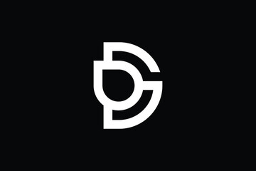 DG logo letter design on luxury background. GD logo monogram initials letter concept. DG icon logo design. GD elegant and Professional letter icon design on black background. D G GD DG