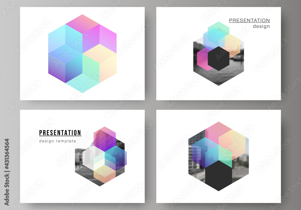 Poster vector layout of the presentation slides design business templates, multipurpose template with abstr