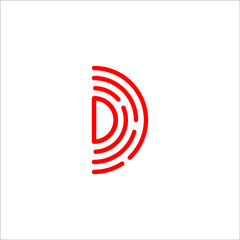 letter D logo design vector