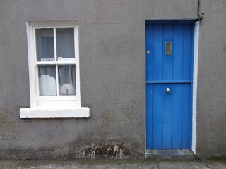 19th century cement block home in Galway, western Ireland.