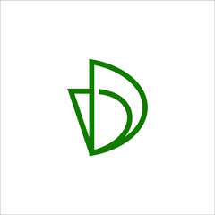 letter D logo design vector
