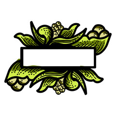 abstract floral frame