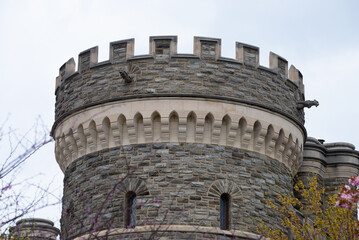 tower of the old castle stone travel historic brick © Victor
