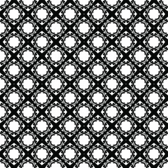 Black and white pattern texture. Bw ornamental graphic design. Mosaic ornaments. Pattern template. Vector illustration.