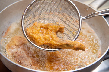 fried lamb is a traditional dish of Ascoli Piceno area in Marche region in Italy