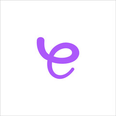 letter E logo design vector