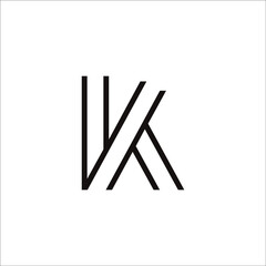 letter K logo design vector