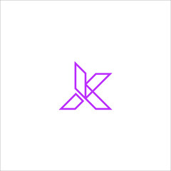 letter K logo design vector