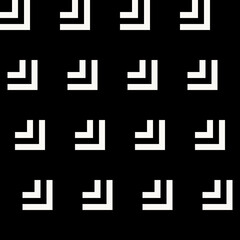 Obraz premium White color corners and black background. Vector and seamless.