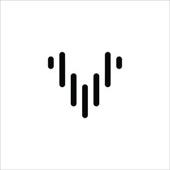 letter V logo design vector