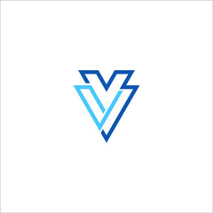 letter V logo design vector