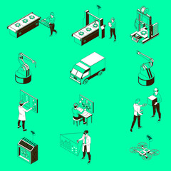 Smart Industry Isometric Set