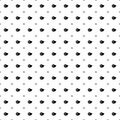 Square seamless background pattern from geometric shapes are different sizes and opacity. The pattern is evenly filled with black steak symbols. Vector illustration on white background