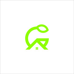 letter G home logo design vector