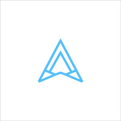 letter initial A logo design vector