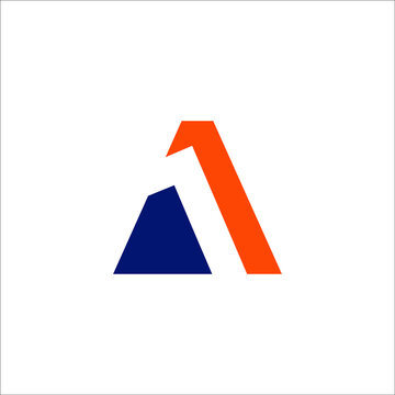 letter A1 logo design vector
