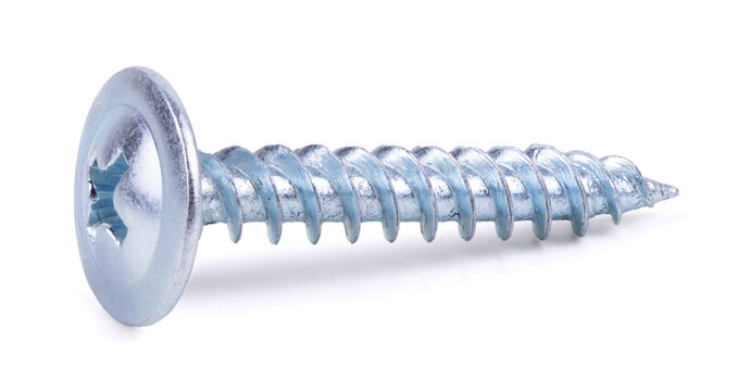 One Self Tapping Screws isolated on white background