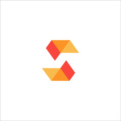 letter S logo design vector