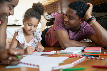 Fototapeta premium Family spending time together at home.