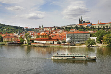 Panoramic view of Hradcany in Prague. Czech Republic