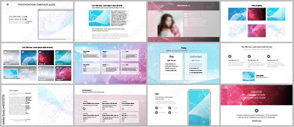 Poster vector templates for website design, presentations, portfolio. templates for presentation slides, fl