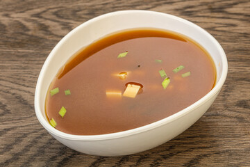 Japanese tradtitional Miso soup with tofu