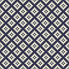 Background abstract design texture. Geometric ornament. Navy blue and white seamless pattern for web, textile and wallpapers