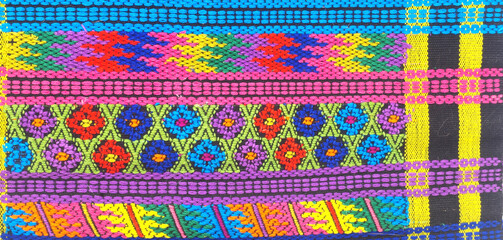 Guatemalan Hand Woven Tapestry or Wall Hanging - close up