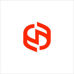 letter FS logo design vector