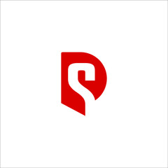letter PS logo design vector