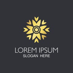 abstract flower element for logo design. concept for spa, yoga, boutique, real estate, business, interior, shop. Corporate identity design elements. Editable vector.